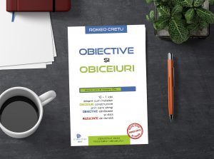Carte Obiective si Obiceiuri realistic mockup